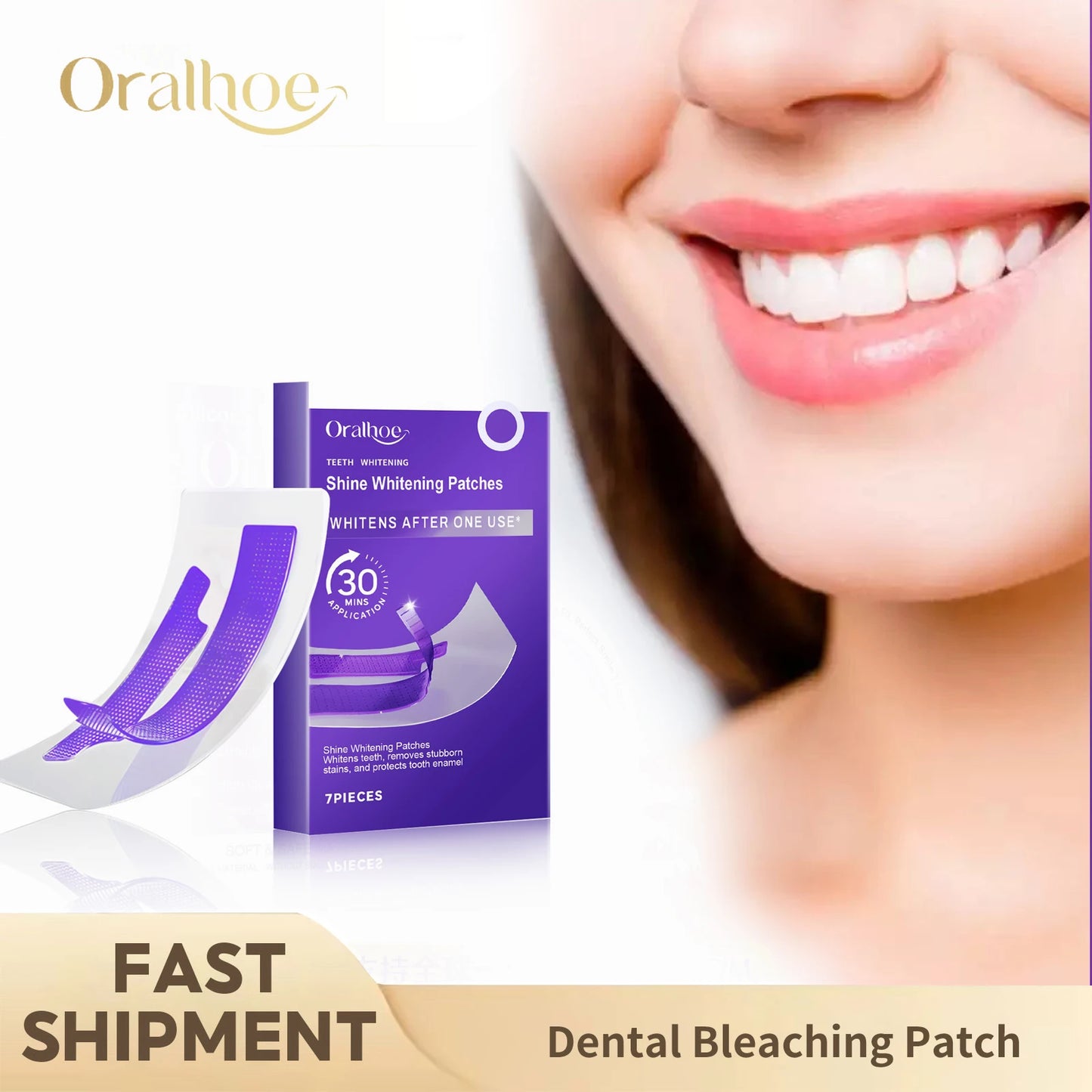 Transform Your Smile with Purple Teeth Whitening Strips - Brighten, Clean, and Reduce Sensitivity for a Radiant Oral Hygiene!