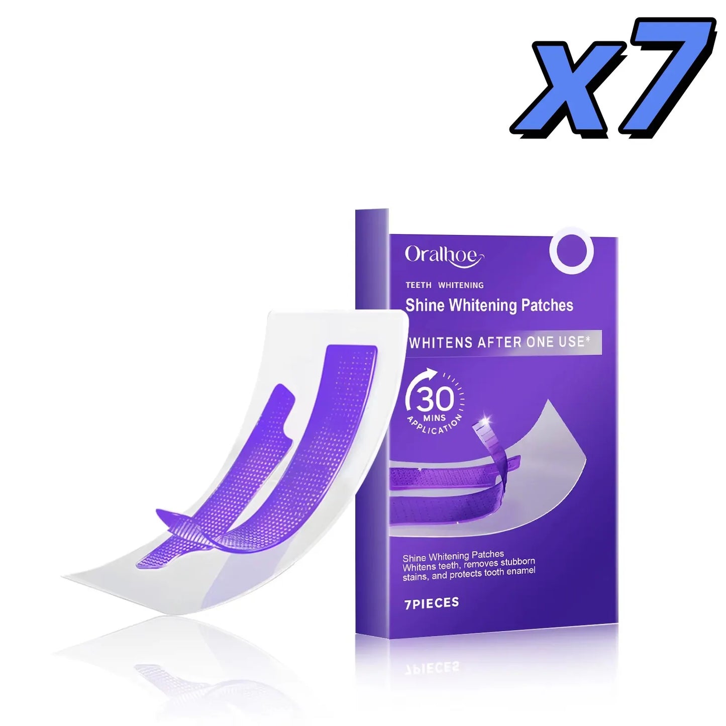 Transform Your Smile with Purple Teeth Whitening Strips - Brighten, Clean, and Reduce Sensitivity for a Radiant Oral Hygiene!