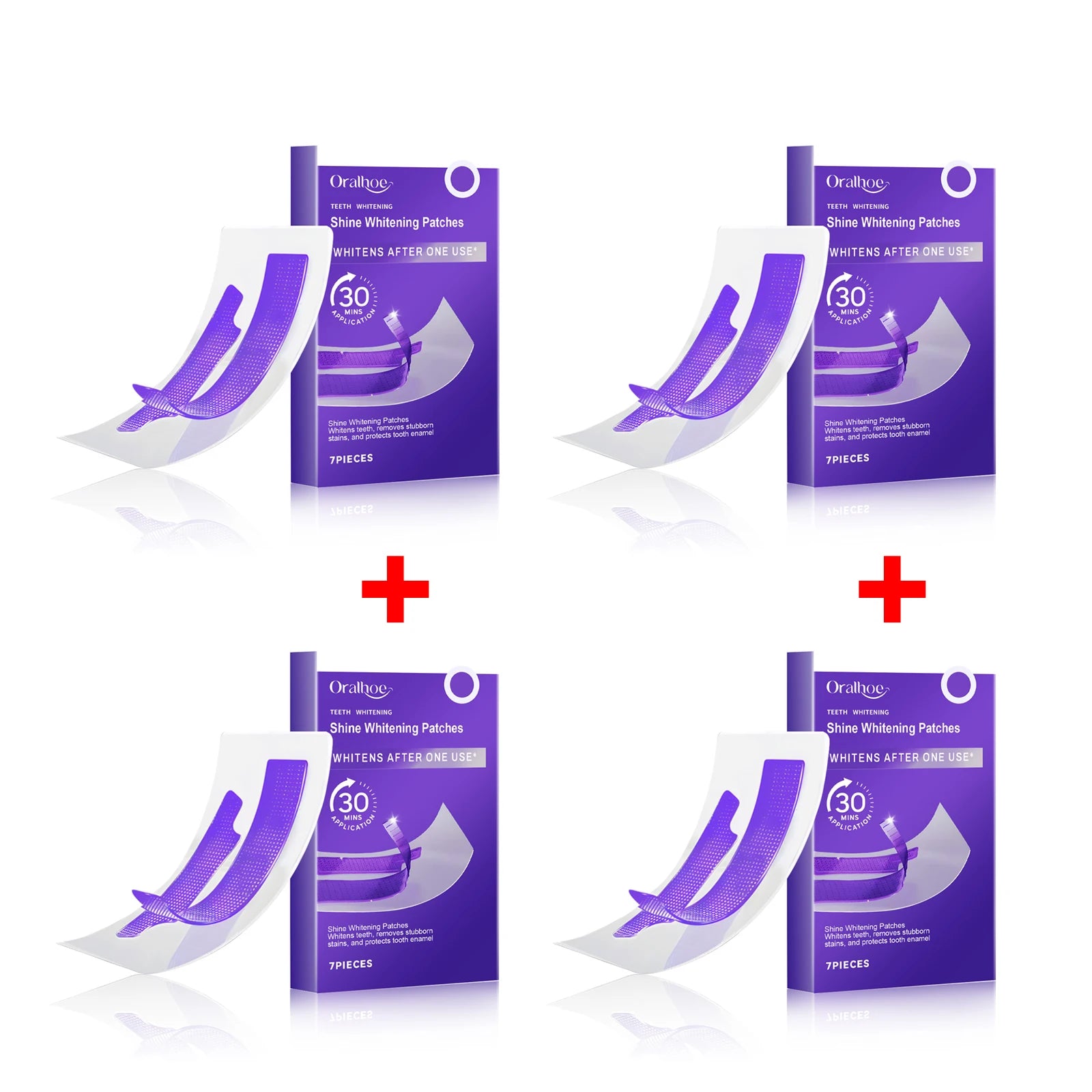 Transform Your Smile with Purple Teeth Whitening Strips - Brighten, Clean, and Reduce Sensitivity for a Radiant Oral Hygiene!